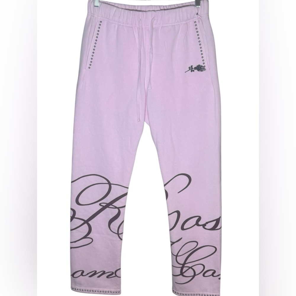 Civil Regime Baby Pink Studded Sweatpants